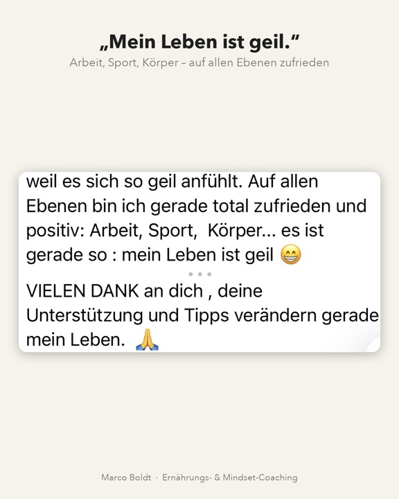 Nachricht: Mein Leben ist geil