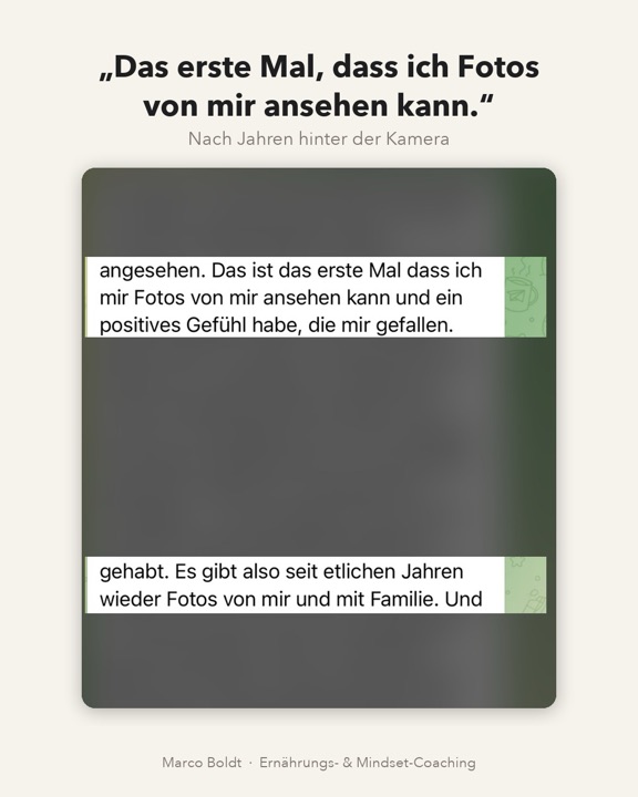 Nachricht: Maren über ihre Fotos